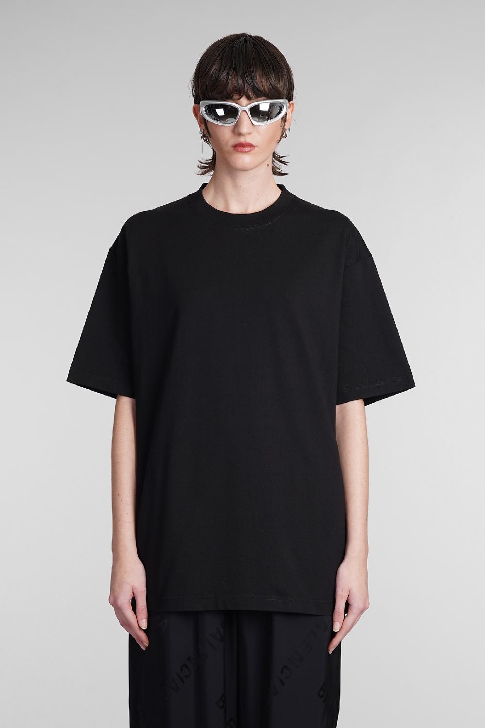 Deliberti Balenciaga T-shirt in cotone nero cod. 393398 - Deliberti The Luxury Shopping