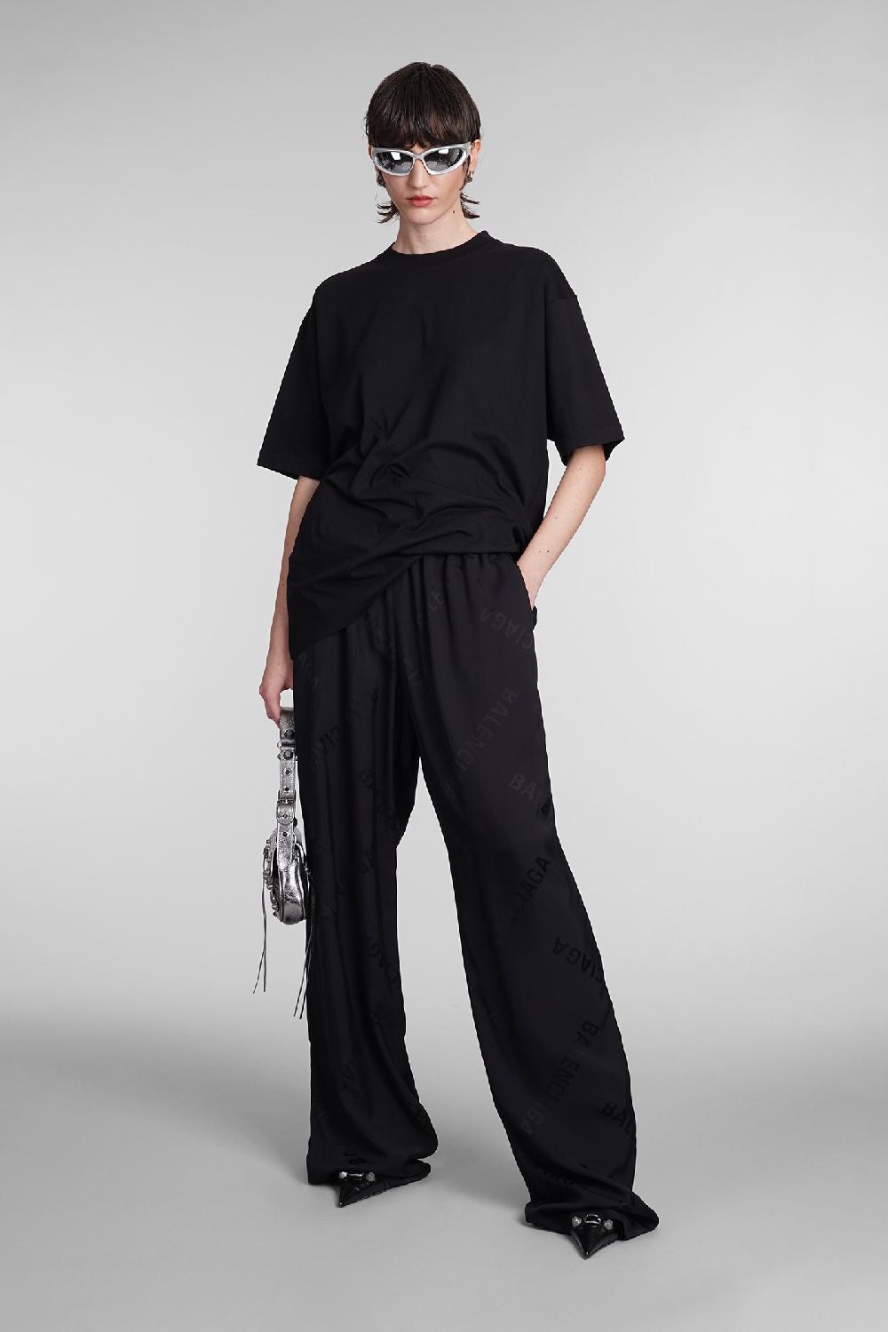 Deliberti Balenciaga T-shirt in cotone nero cod. 393398 - Deliberti The Luxury Shopping Presa