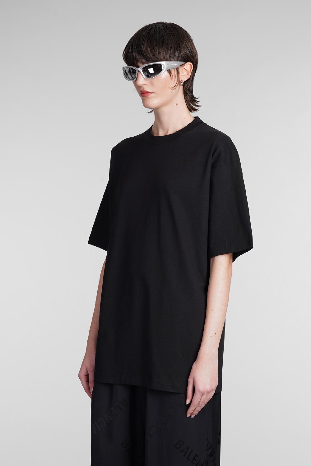 Deliberti Balenciaga T-shirt in cotone nero cod. 393398 - Deliberti The Luxury Shopping Presa