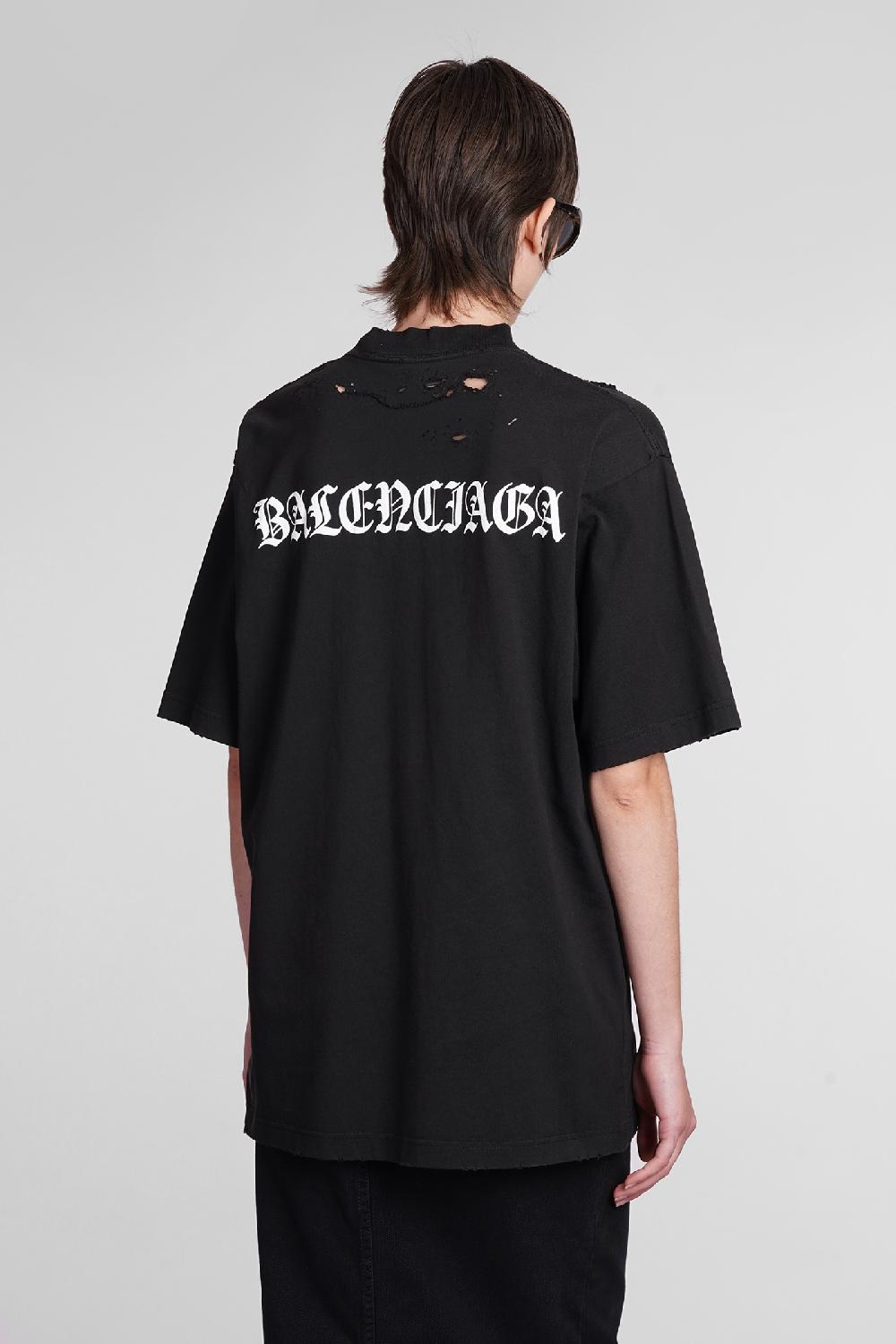 Deliberti Balenciaga T-shirt in cotone nero cod. 398910 - Deliberti The Luxury Shopping Sconto