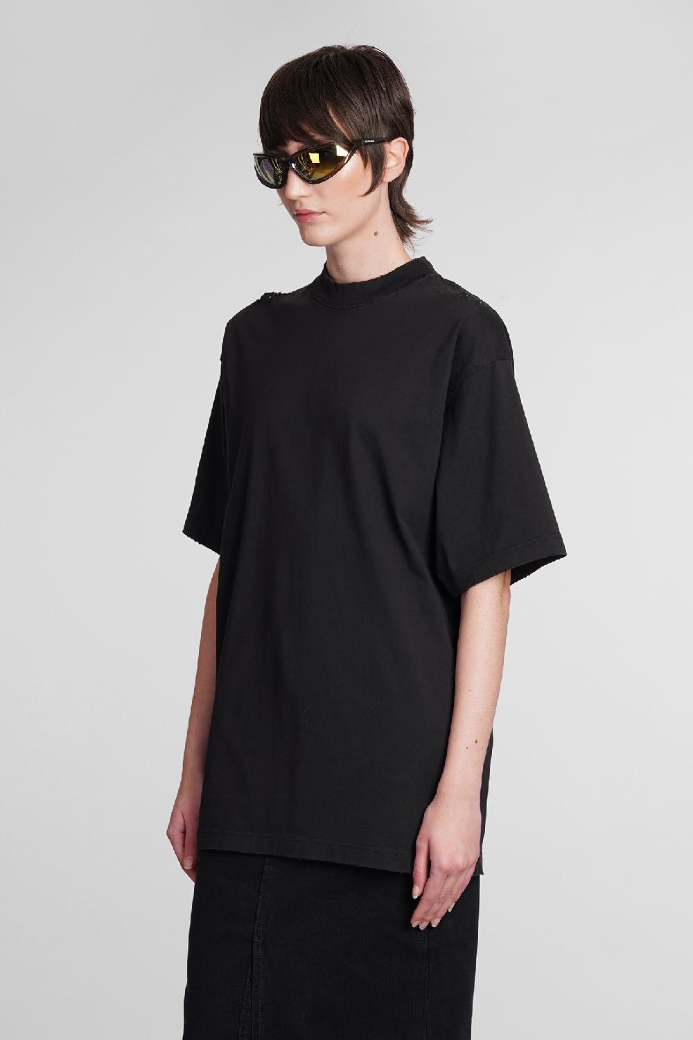 Deliberti Balenciaga T-shirt in cotone nero cod. 398910 - Deliberti The Luxury Shopping Sconto