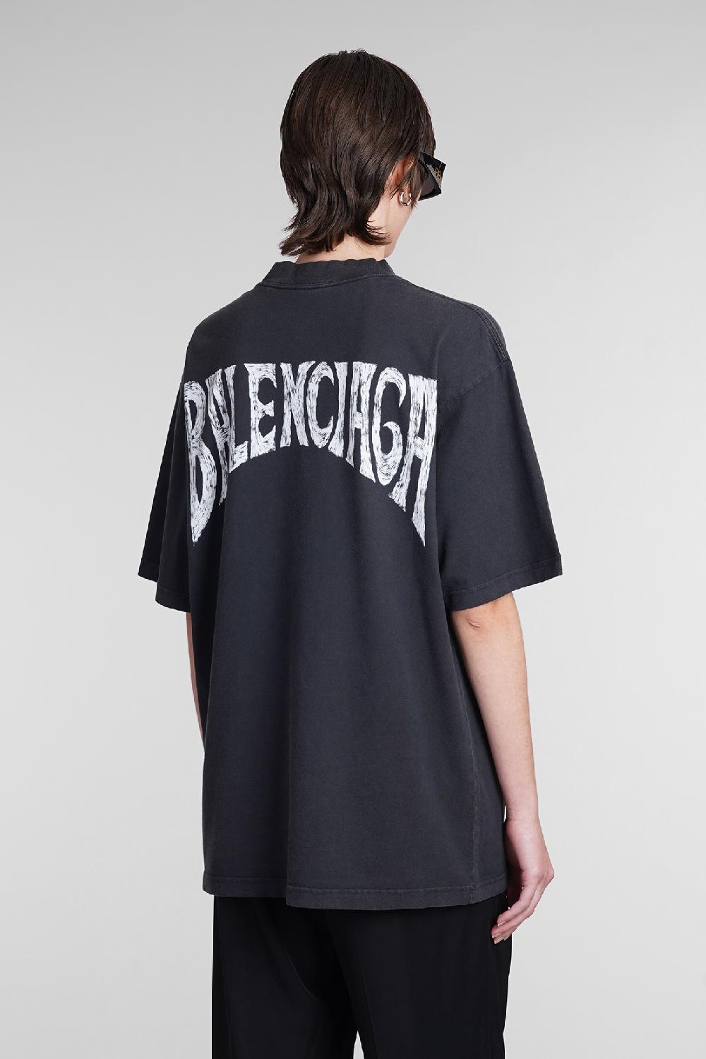 Deliberti Balenciaga T-shirt in cotone nero cod. 393402 - Deliberti The Luxury Shopping Online