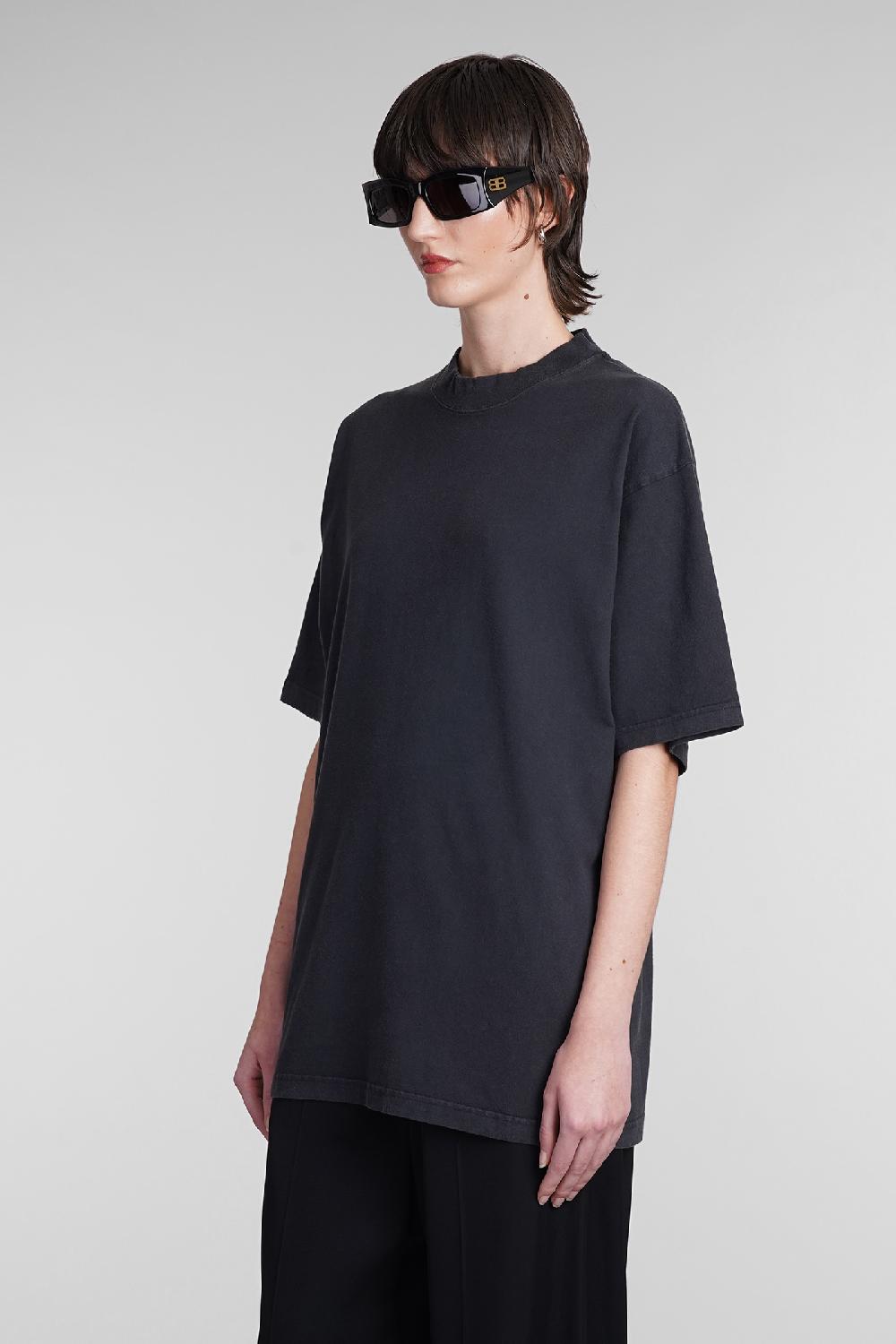 Deliberti Balenciaga T-shirt in cotone nero cod. 393402 - Deliberti The Luxury Shopping Online