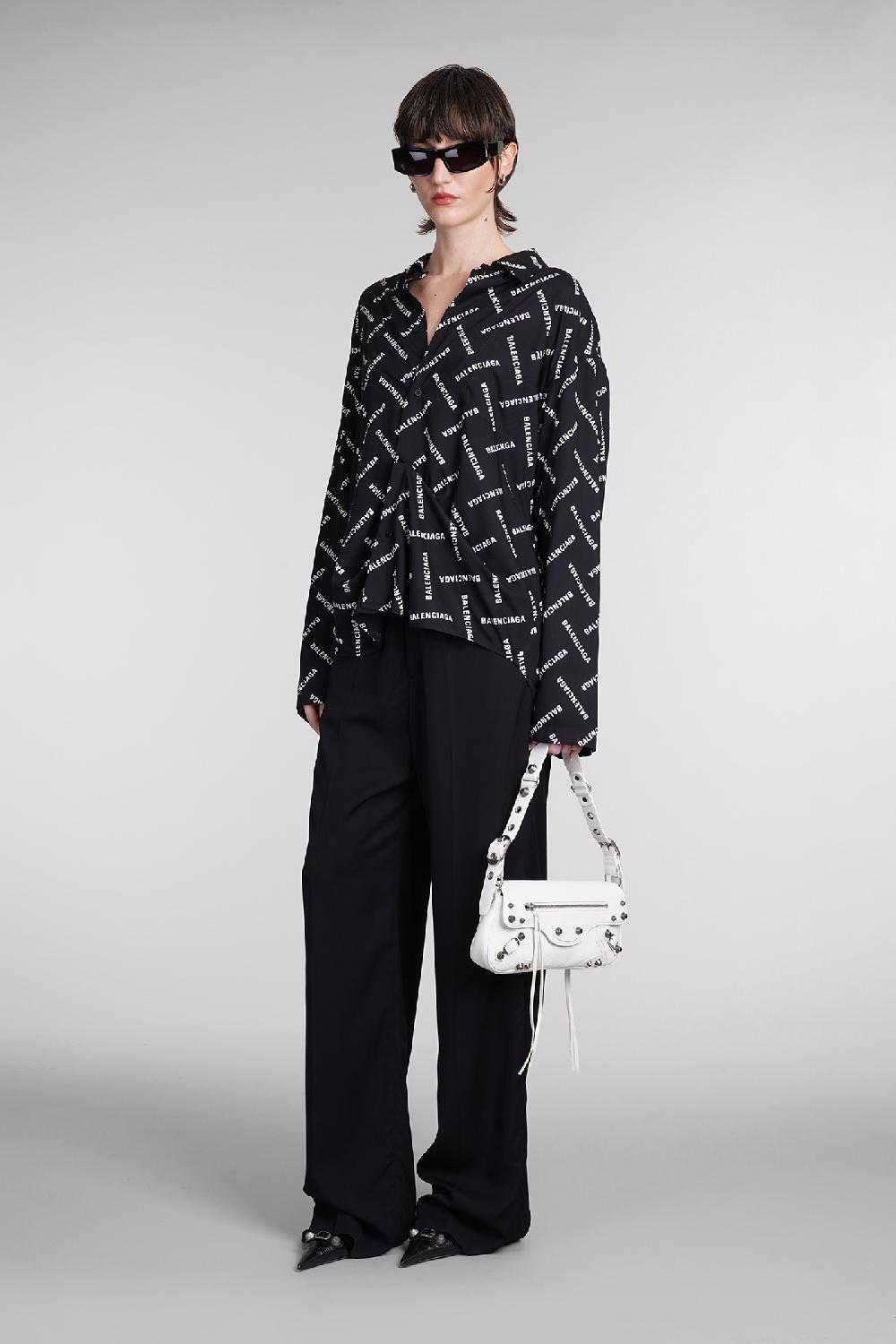 Deliberti Balenciaga Camicia in viscosa nera cod. 393396 - Deliberti The Luxury Shopping Outlet