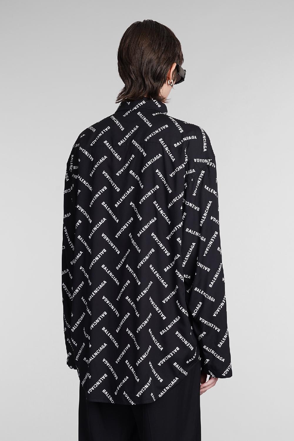 Deliberti Balenciaga Camicia in viscosa nera cod. 393396 - Deliberti The Luxury Shopping Outlet