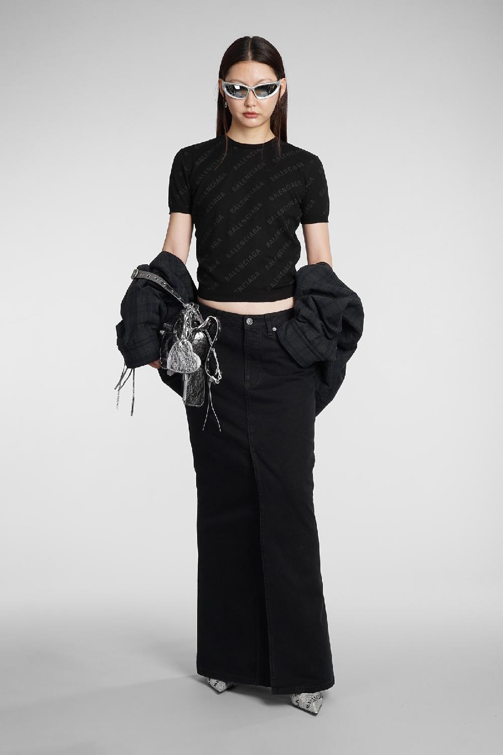 Deliberti Balenciaga Maglia in cotone nero cod. 383711 - Deliberti The Luxury Shopping In Vendita