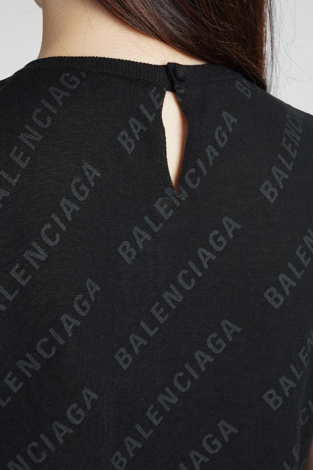 Deliberti Balenciaga Maglia in cotone nero cod. 383711 - Deliberti The Luxury Shopping In Vendita