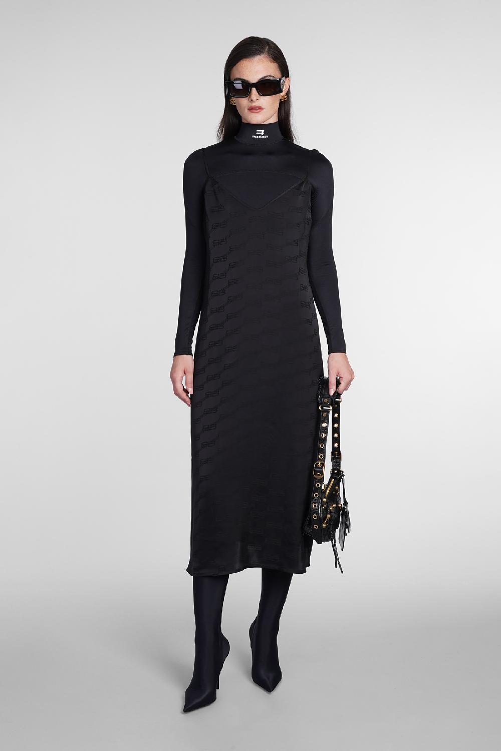 Deliberti Balenciaga Abito in viscosa nera cod. 386214 - Deliberti The Luxury Shopping Saldi