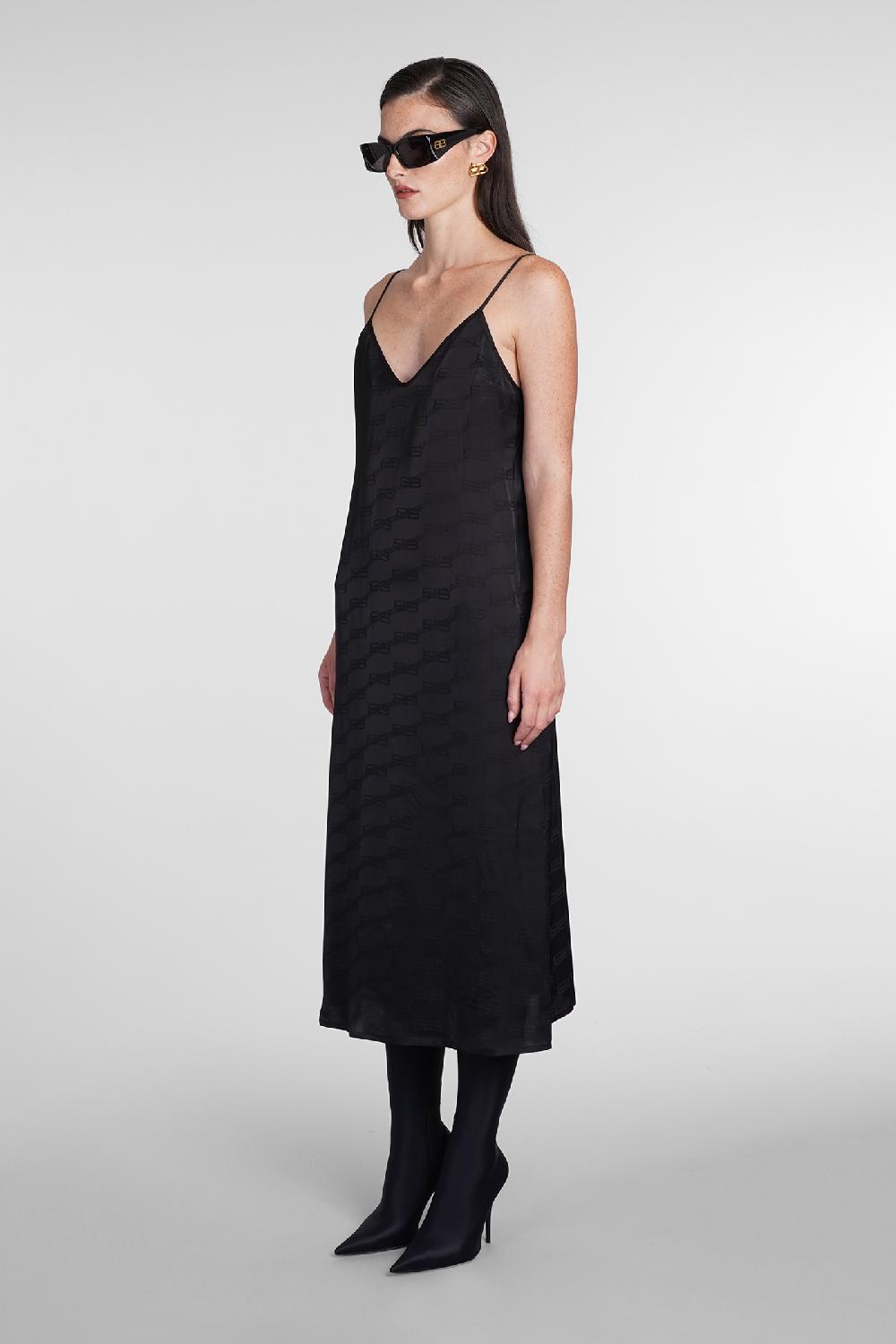 Deliberti Balenciaga Abito in viscosa nera cod. 386214 - Deliberti The Luxury Shopping Saldi