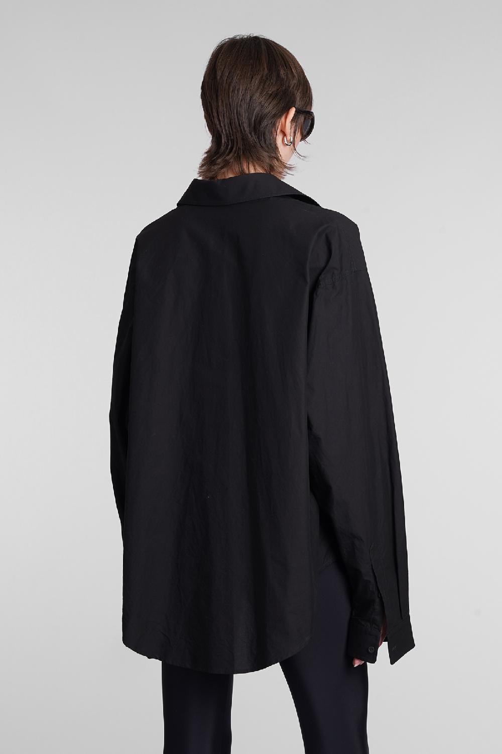Deliberti Balenciaga Blusa in cotone nero cod. 398321 - Deliberti The Luxury Shopping Vendita Economica