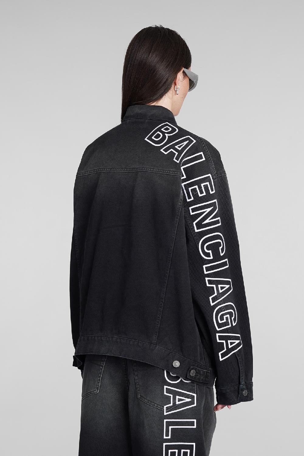 Deliberti Balenciaga Giacche denim in cotone nero cod. 390878 - Deliberti The Luxury Shopping Negozio