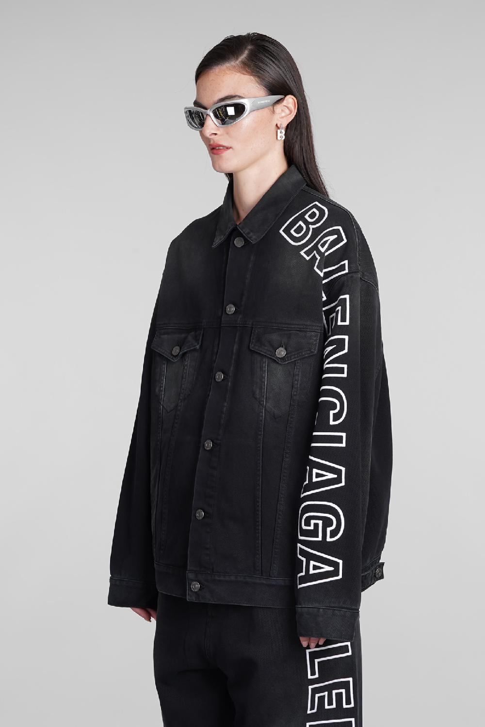 Deliberti Balenciaga Giacche denim in cotone nero cod. 390878 - Deliberti The Luxury Shopping Negozio