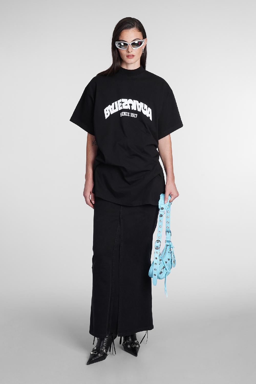 Deliberti Balenciaga T-shirt in cotone nero cod. 386203 - Deliberti The Luxury Shopping In Saldo