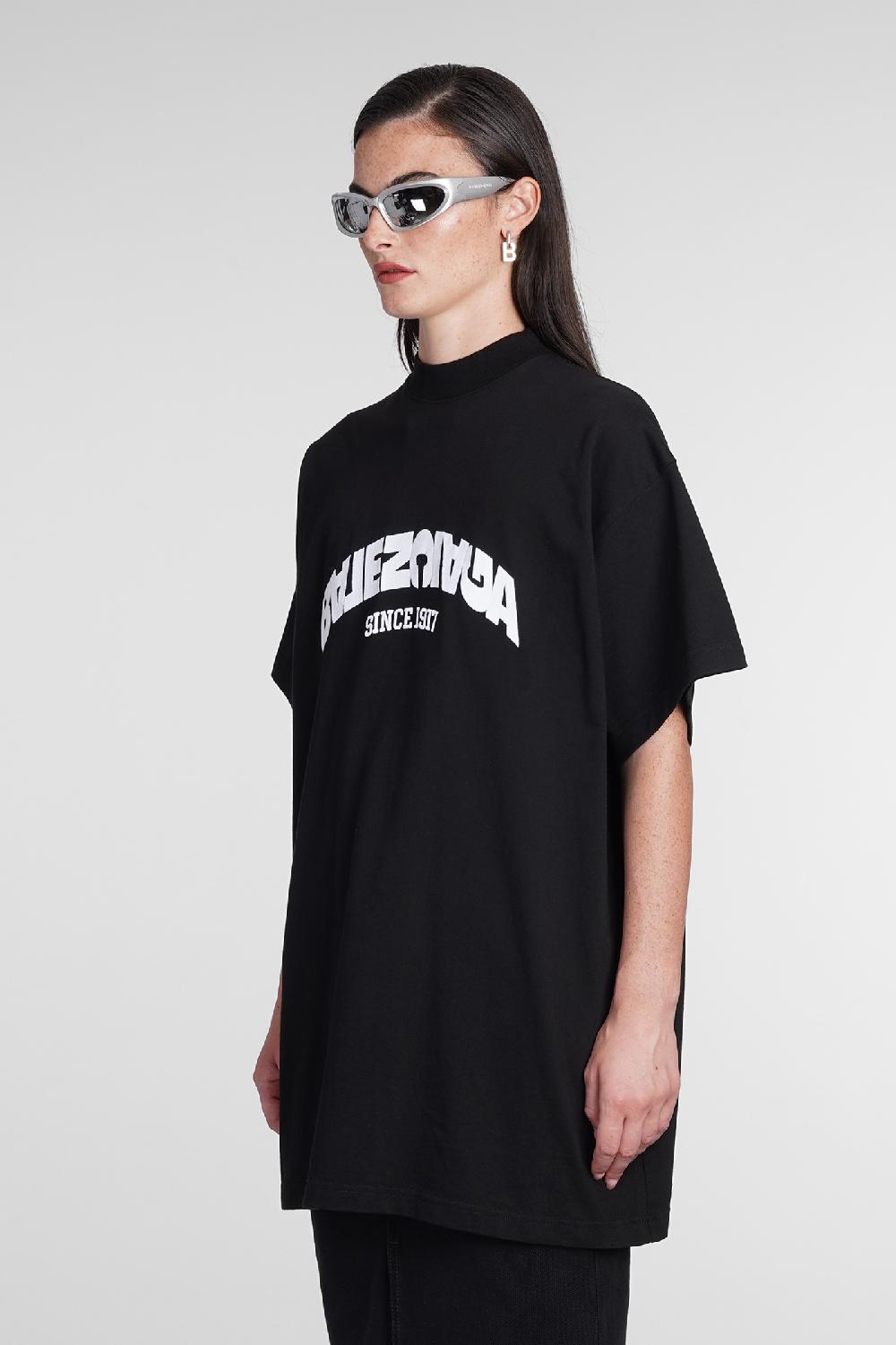 Deliberti Balenciaga T-shirt in cotone nero cod. 386203 - Deliberti The Luxury Shopping In Saldo