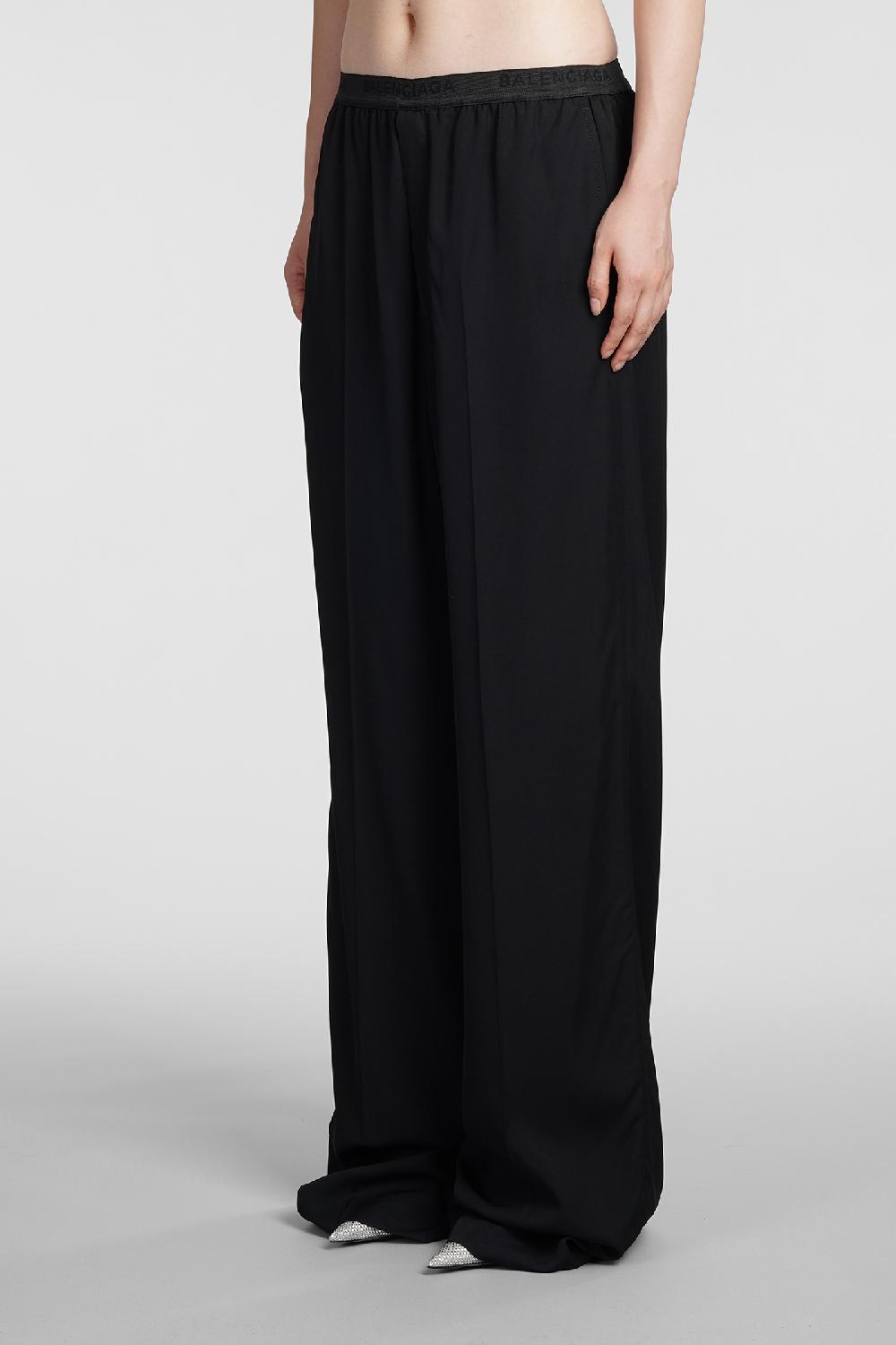 Deliberti Balenciaga Pantalone in viscosa nera cod. 383719 - Deliberti The Luxury Shopping Nuova