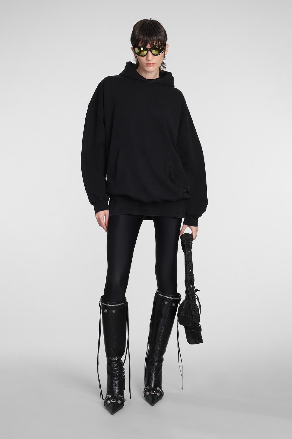 Deliberti Balenciaga Felpa in cotone nero cod. 381736 - Deliberti The Luxury Shopping Italy