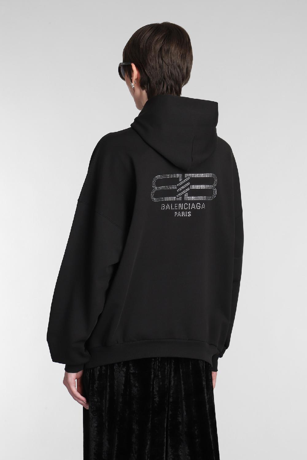 Deliberti Balenciaga Felpa in cotone nero cod. 381740 - Deliberti The Luxury Shopping Italia