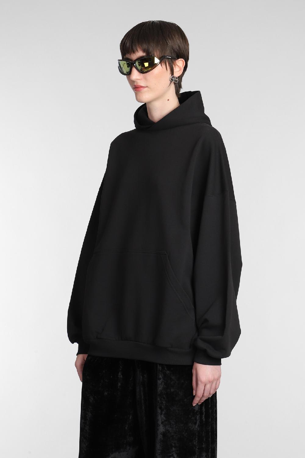 Deliberti Balenciaga Felpa in cotone nero cod. 381740 - Deliberti The Luxury Shopping Italia