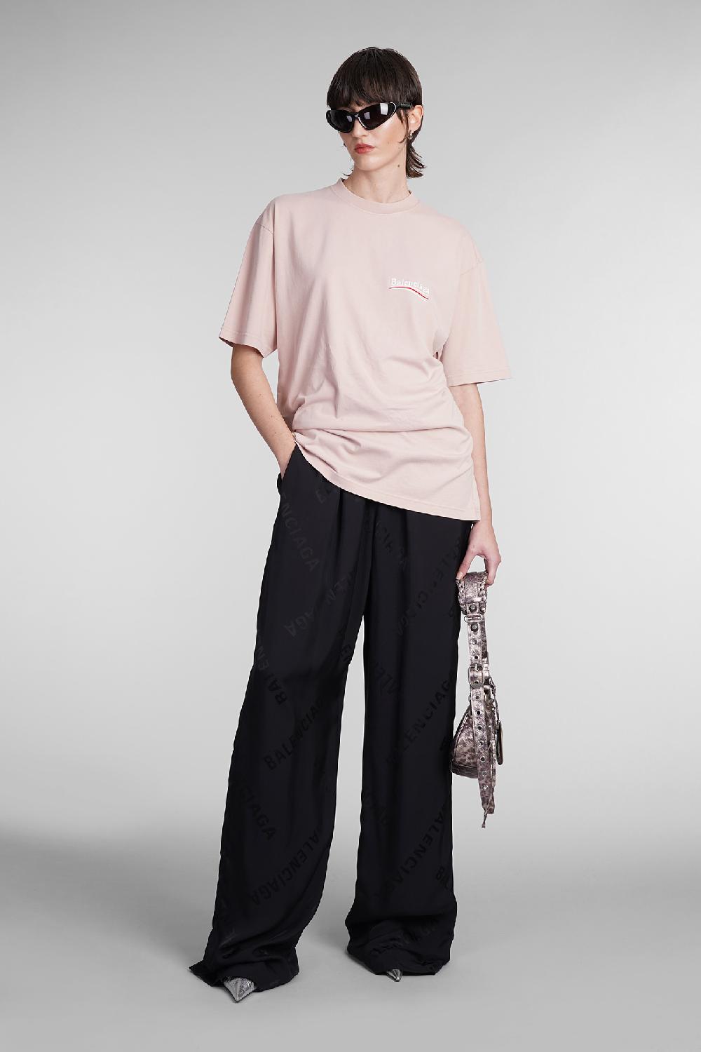 Deliberti Balenciaga T-shirt in cotone rosa cod. 393397 - Deliberti The Luxury Shopping In Linea