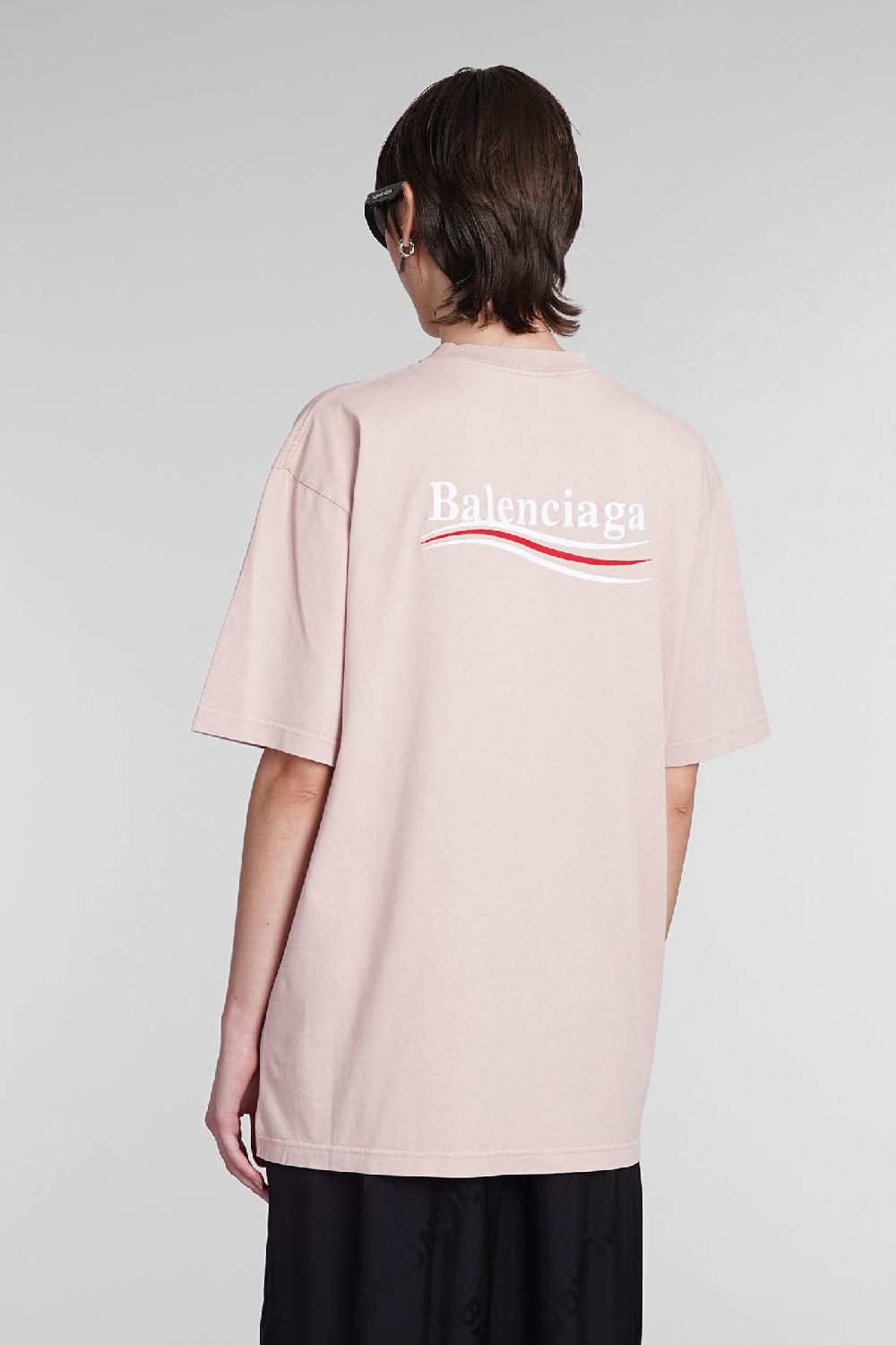 Deliberti Balenciaga T-shirt in cotone rosa cod. 393397 - Deliberti The Luxury Shopping In Linea