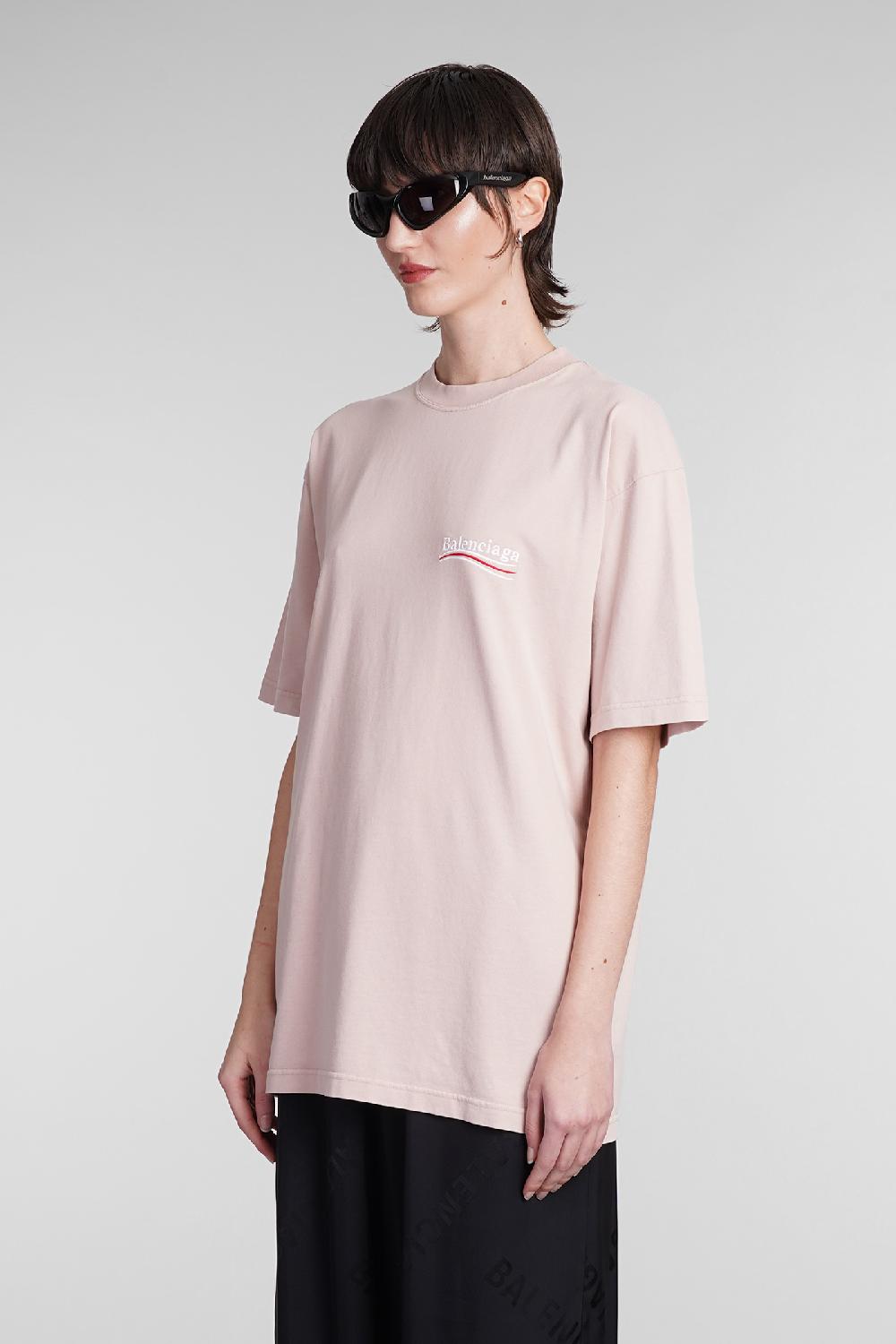 Deliberti Balenciaga T-shirt in cotone rosa cod. 393397 - Deliberti The Luxury Shopping In Linea