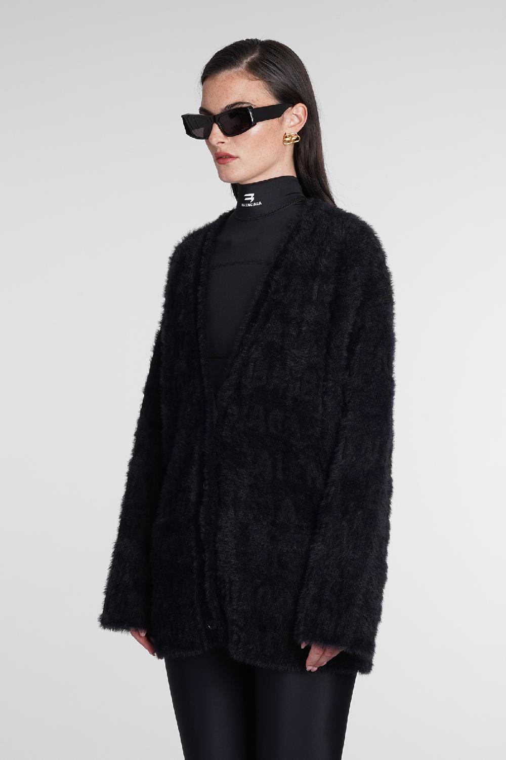 Deliberti Balenciaga Cardigan in lana nera cod. 386194 - Deliberti The Luxury Shopping Promozione