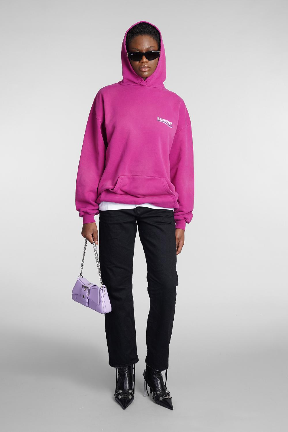 Deliberti Balenciaga Felpa in cotone rosa cod. 354291 - Deliberti The Luxury Shopping Negozi Online