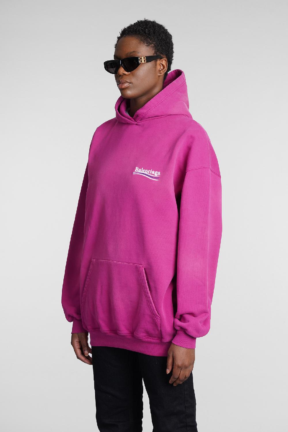 Deliberti Balenciaga Felpa in cotone rosa cod. 354291 - Deliberti The Luxury Shopping Negozi Online