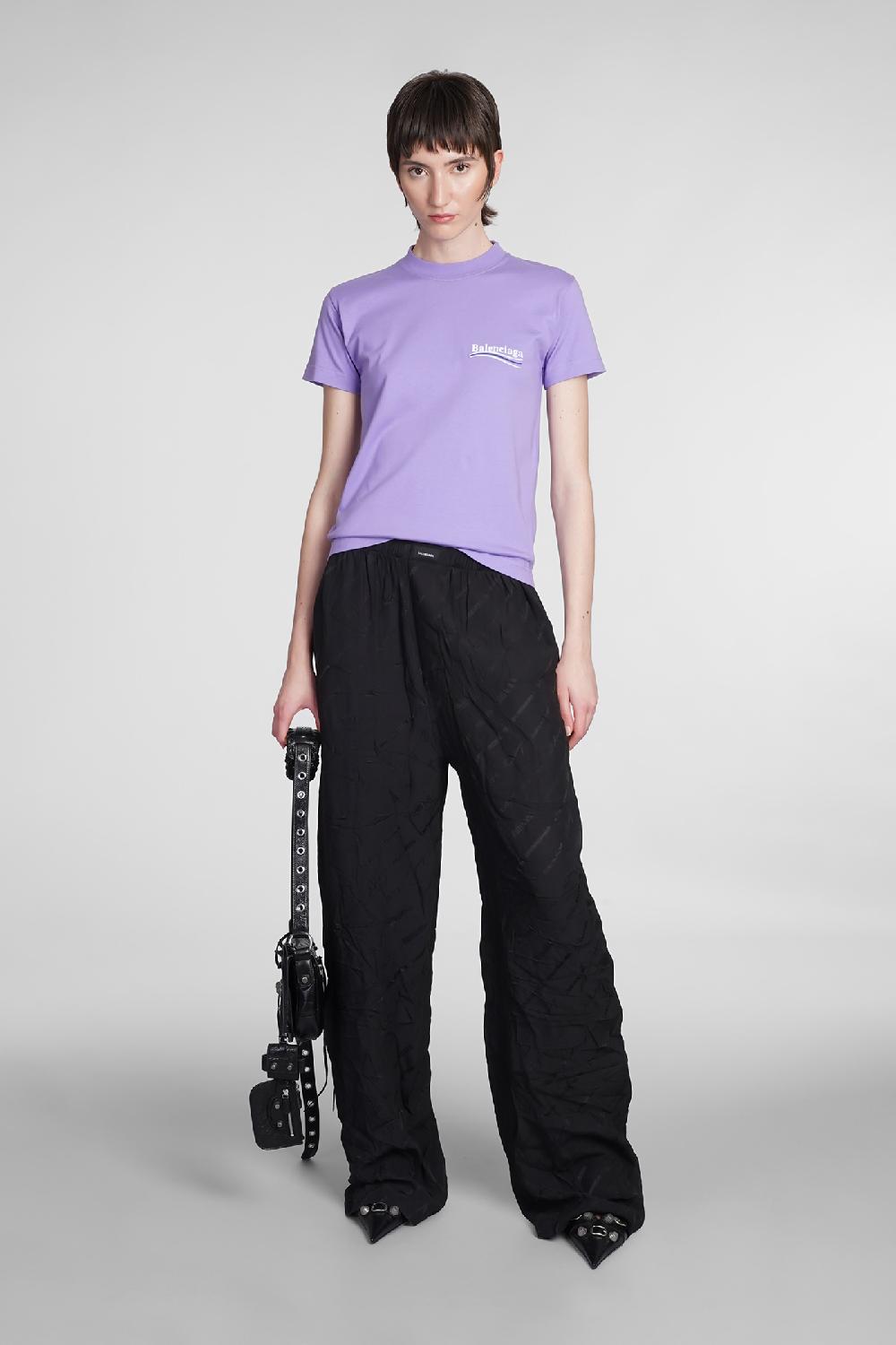 Deliberti Balenciaga T-shirt in cotone viola cod. 375611 - Deliberti The Luxury Shopping Acquista Ora