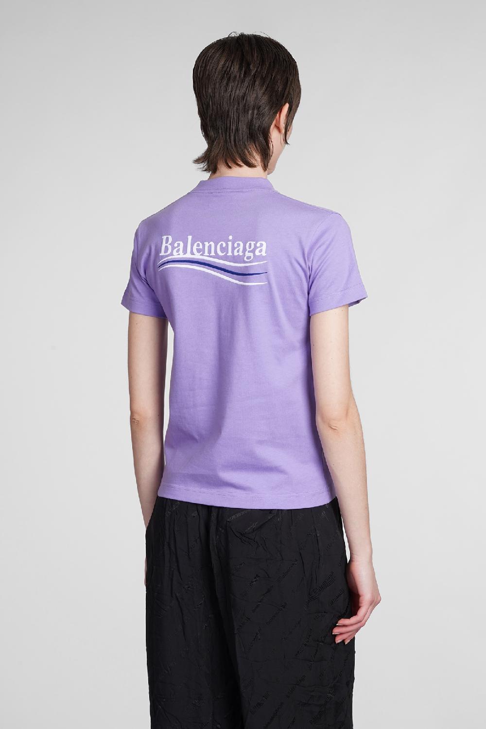 Deliberti Balenciaga T-shirt in cotone viola cod. 375611 - Deliberti The Luxury Shopping Acquista Ora