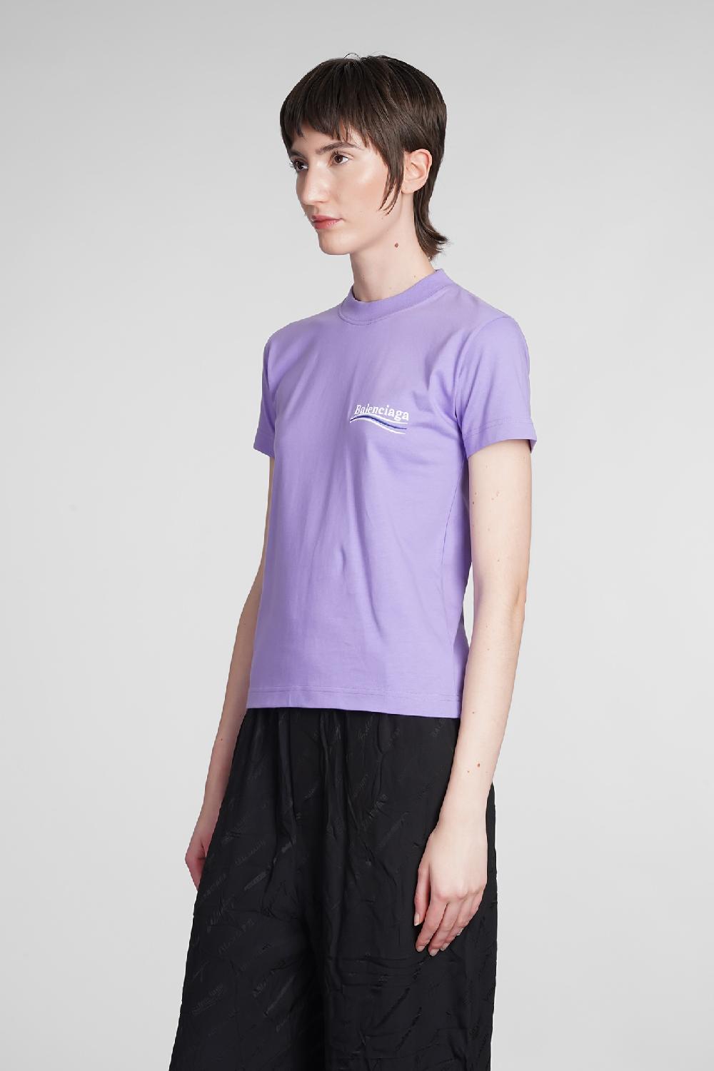 Deliberti Balenciaga T-shirt in cotone viola cod. 375611 - Deliberti The Luxury Shopping Acquista Ora