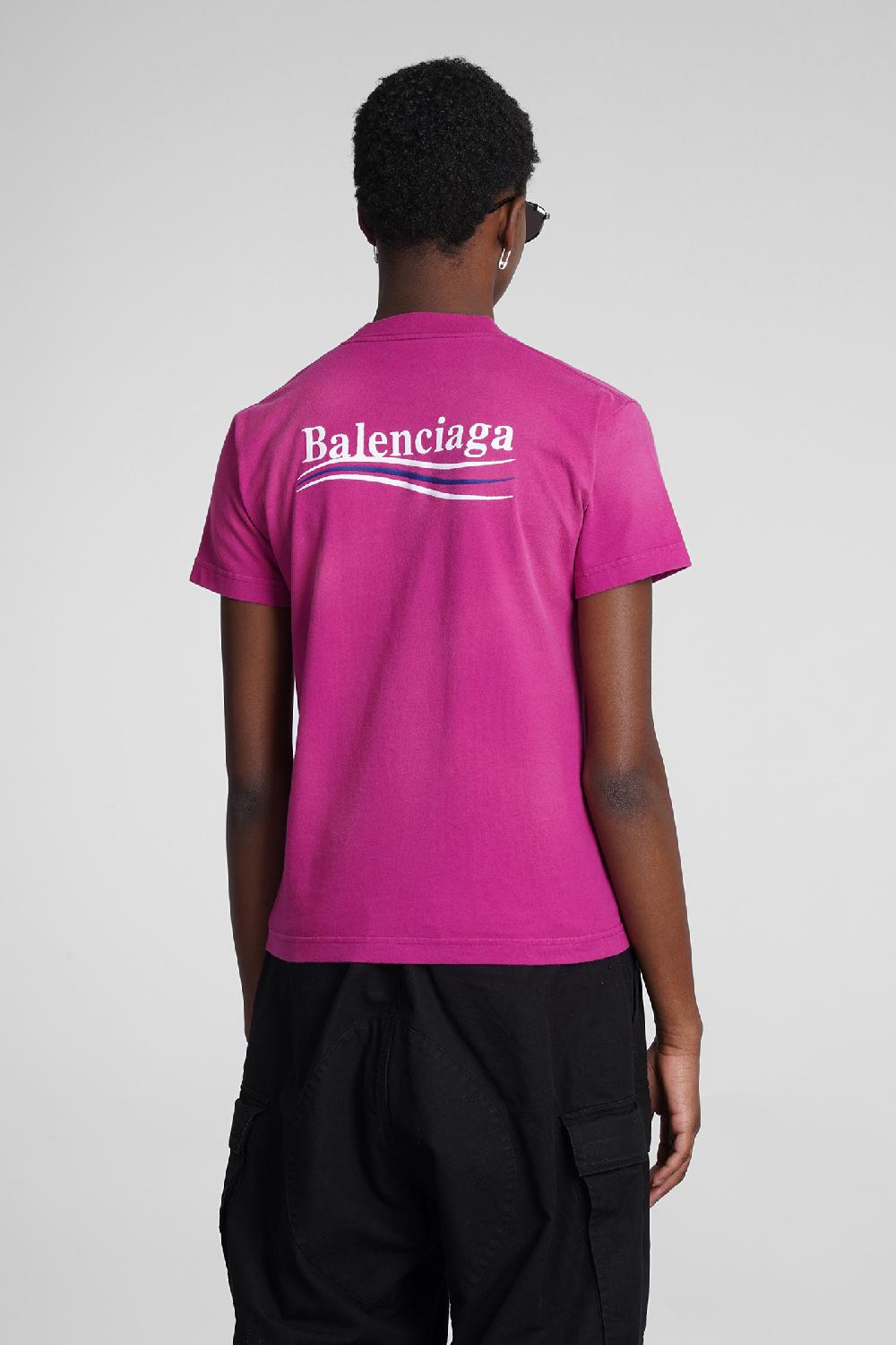 Deliberti Balenciaga T-shirt in cotone rosa cod. 354293 - Deliberti The Luxury Shopping Consegna Veloce