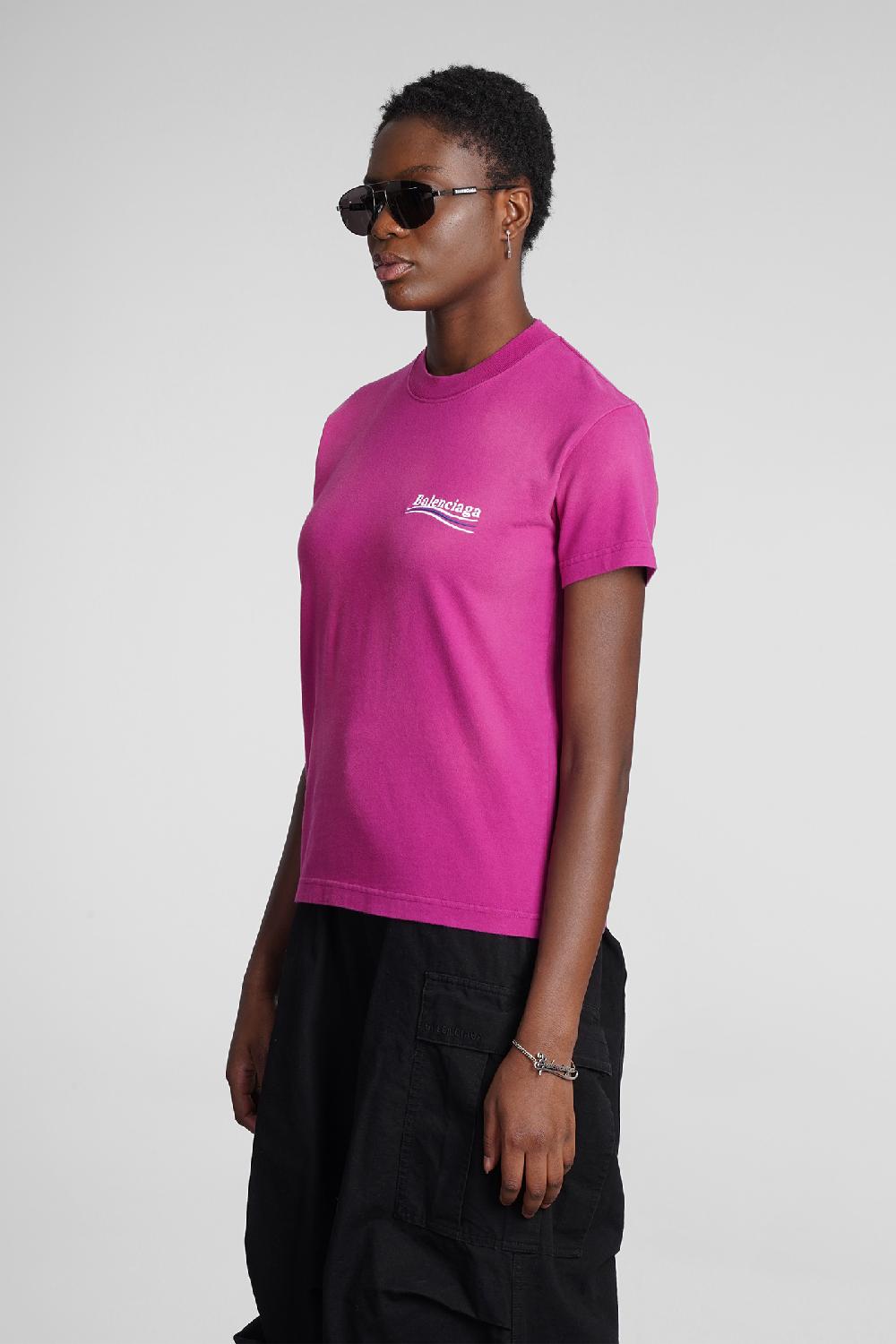 Deliberti Balenciaga T-shirt in cotone rosa cod. 354293 - Deliberti The Luxury Shopping Consegna Veloce