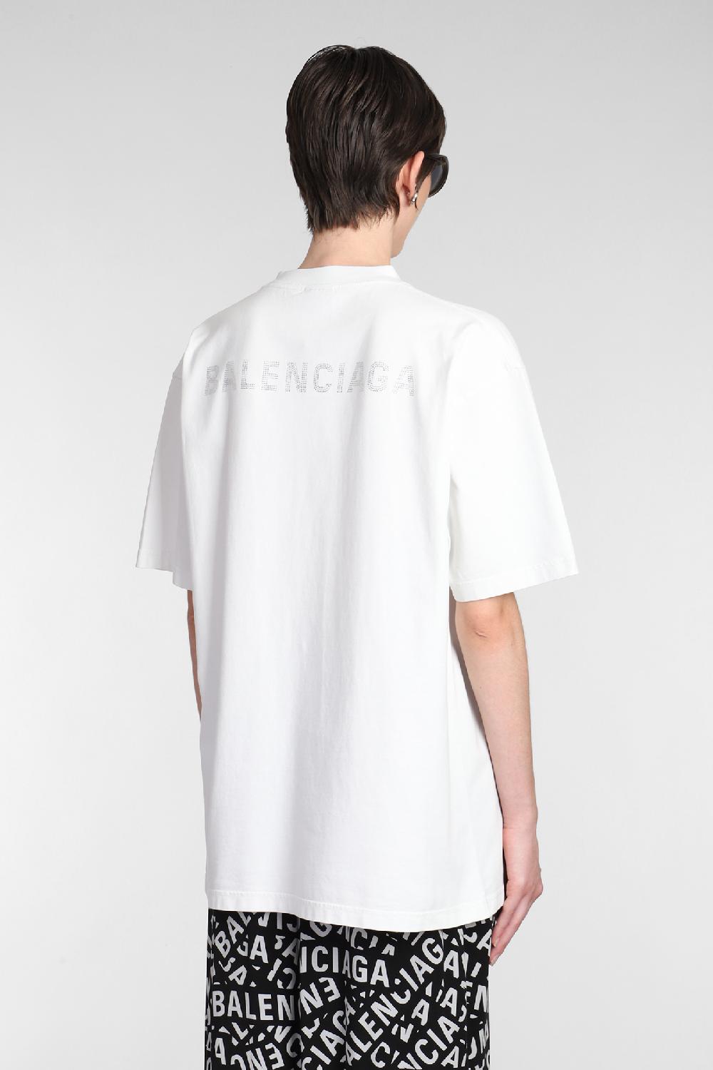 Deliberti Balenciaga T-shirt in cotone bianco cod. 381738 - Deliberti The Luxury Shopping Fino Al -60%