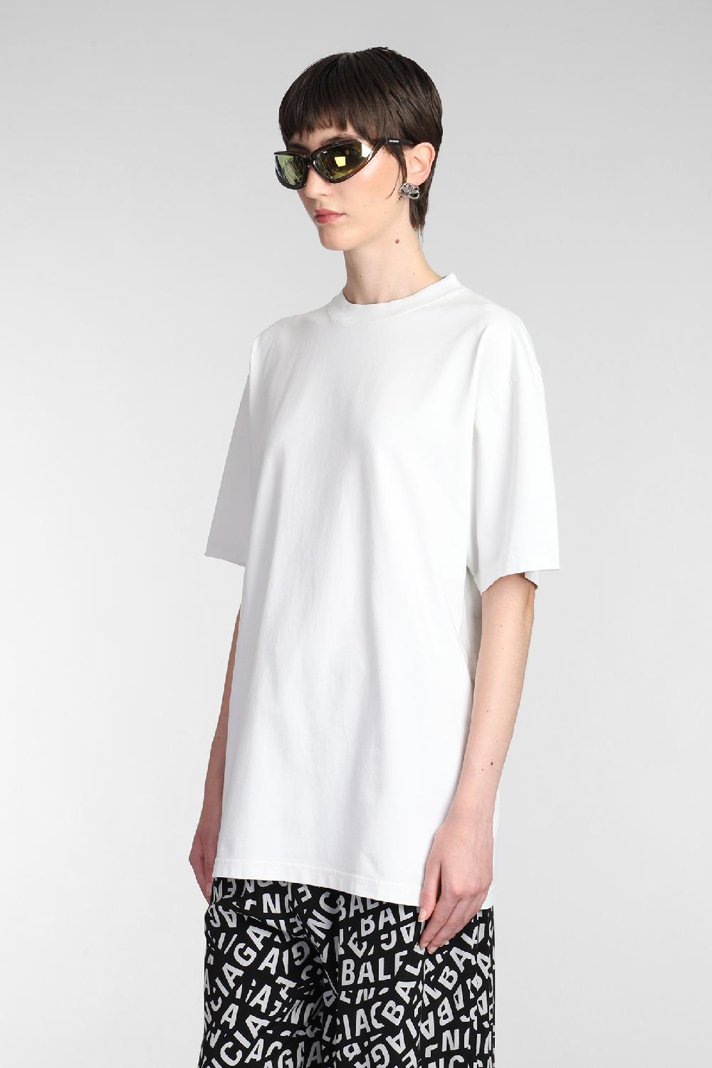 Deliberti Balenciaga T-shirt in cotone bianco cod. 381738 - Deliberti The Luxury Shopping Fino Al -60%