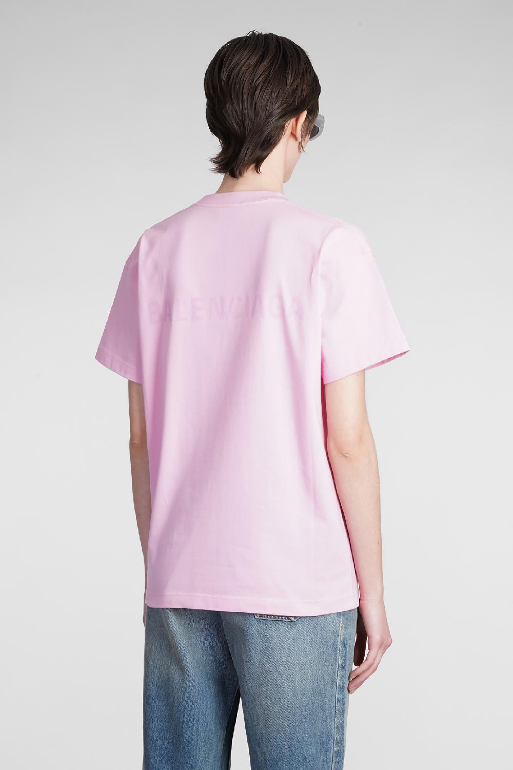 Deliberti Balenciaga T-shirt in cotone rosa cod. 375667 - Deliberti The Luxury Shopping Shopping Online