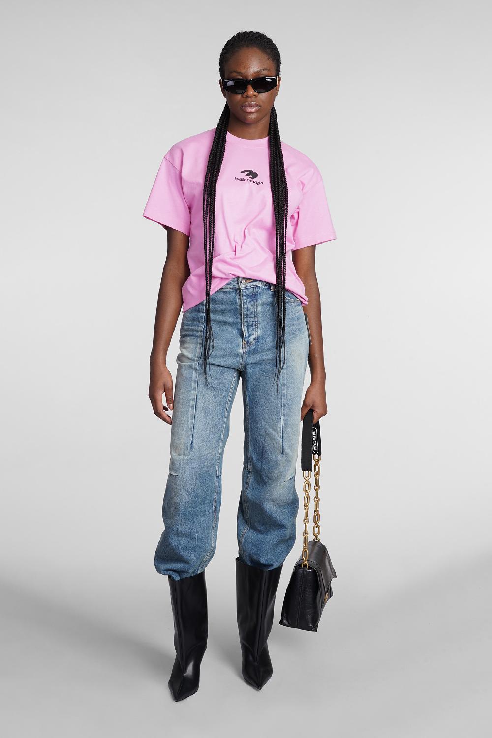 Deliberti Balenciaga T-shirt in cotone rosa cod. 362935 - Deliberti The Luxury Shopping Prezzo Ridotto