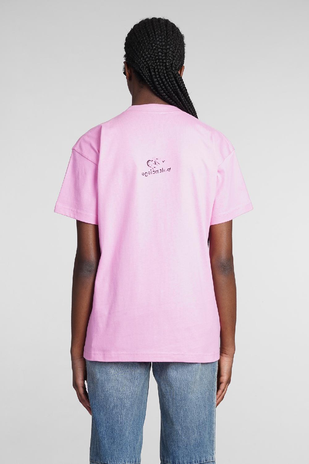Deliberti Balenciaga T-shirt in cotone rosa cod. 362935 - Deliberti The Luxury Shopping Prezzo Ridotto