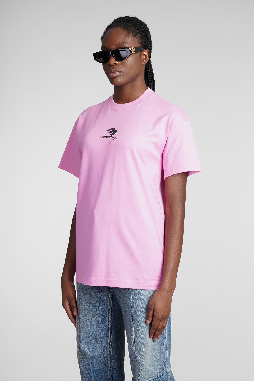 Deliberti Balenciaga T-shirt in cotone rosa cod. 362935 - Deliberti The Luxury Shopping Prezzo Ridotto