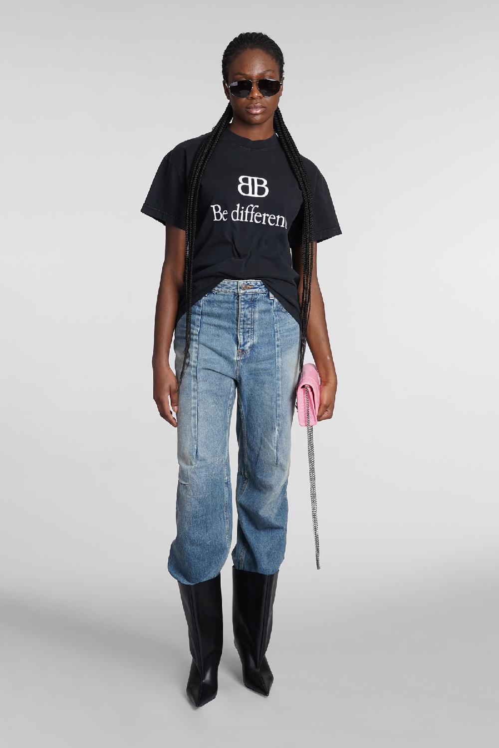 Deliberti Balenciaga T-shirt in cotone nero cod. 362937 - Deliberti The Luxury Shopping Fino Al -60%
