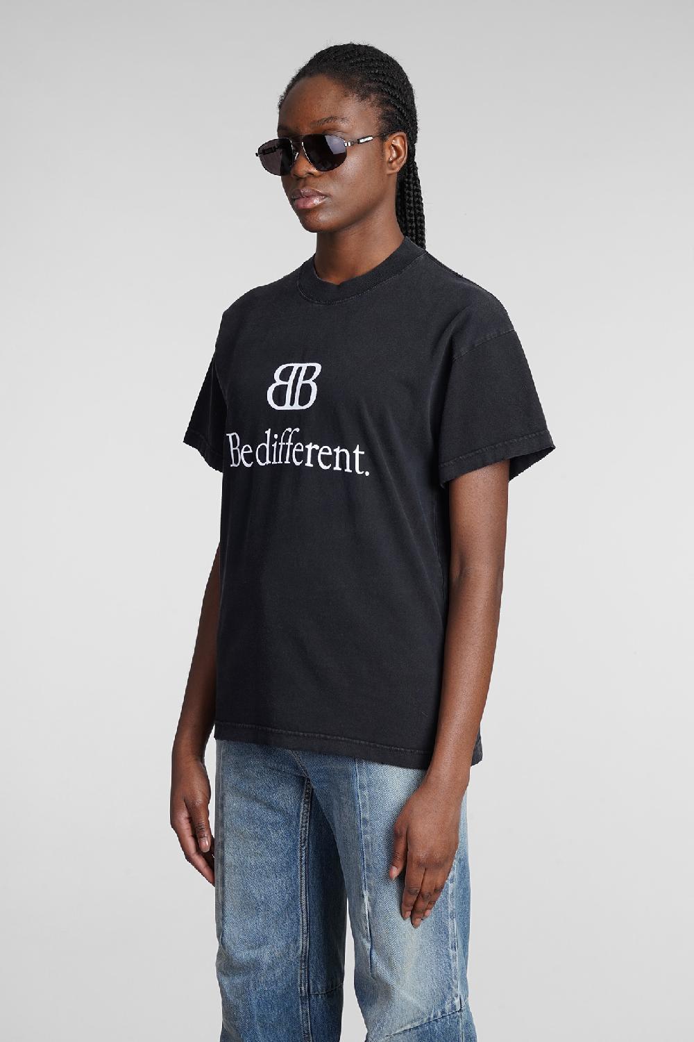 Deliberti Balenciaga T-shirt in cotone nero cod. 362937 - Deliberti The Luxury Shopping Fino Al -60%