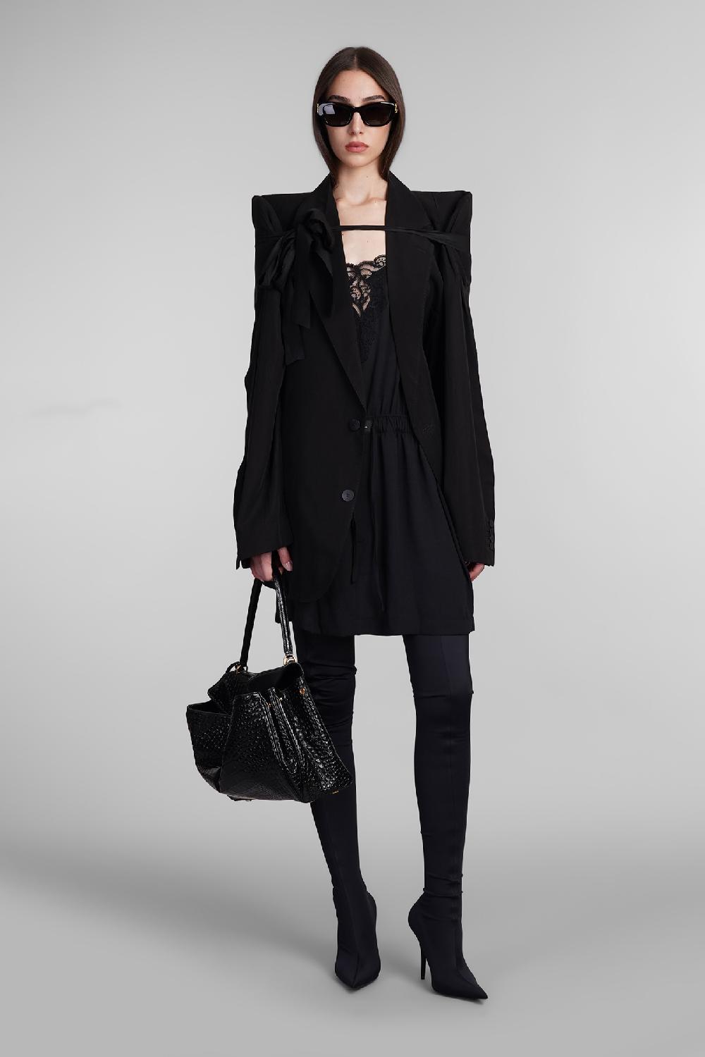 Deliberti Balenciaga Abito in poliestere nero cod. 406057 - Deliberti The Luxury Shopping Online