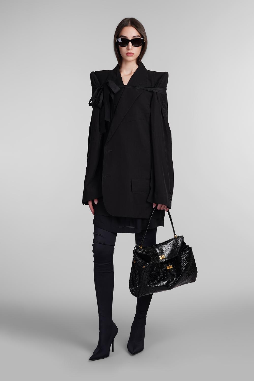 Deliberti Balenciaga Blazer in lyocell nero cod. 406058 - Deliberti The Luxury Shopping Outlet