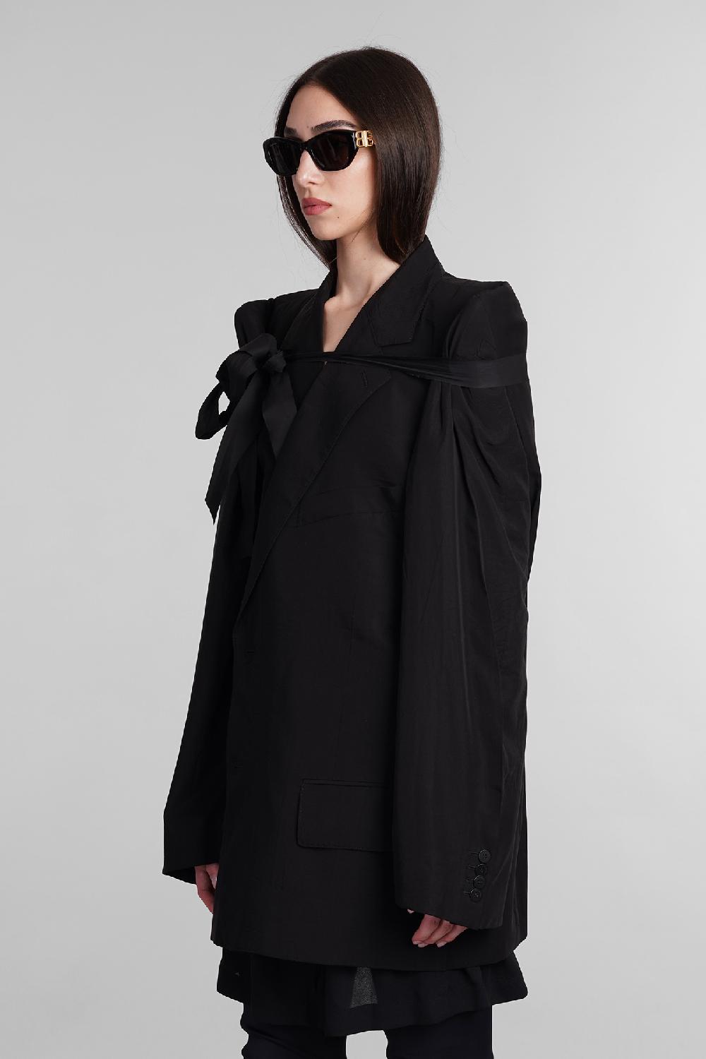 Deliberti Balenciaga Blazer in lyocell nero cod. 406058 - Deliberti The Luxury Shopping Outlet