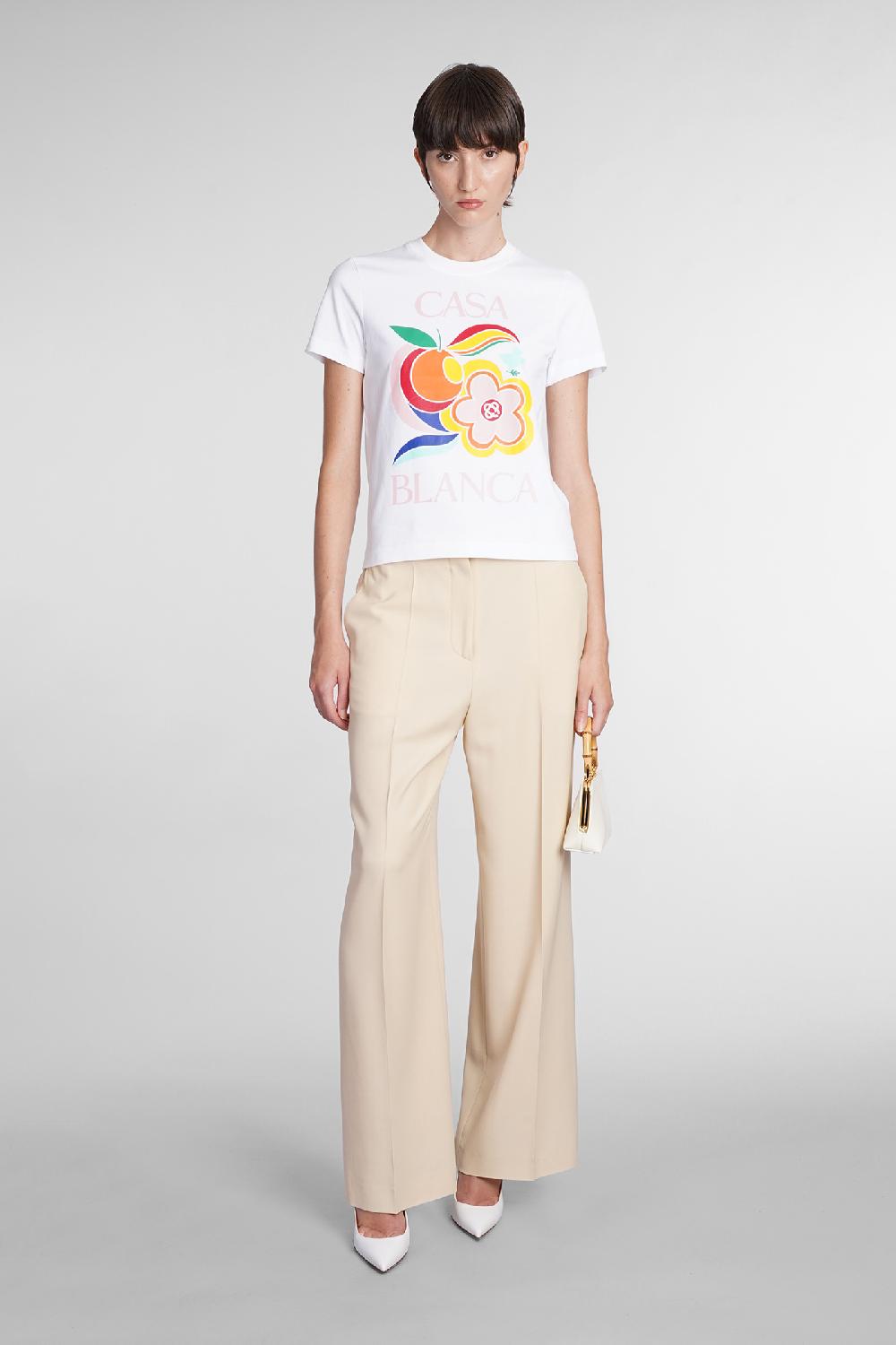Deliberti Casablanca T-shirt in cotone bianco cod. 384569 - Deliberti The Luxury Shopping Offerte