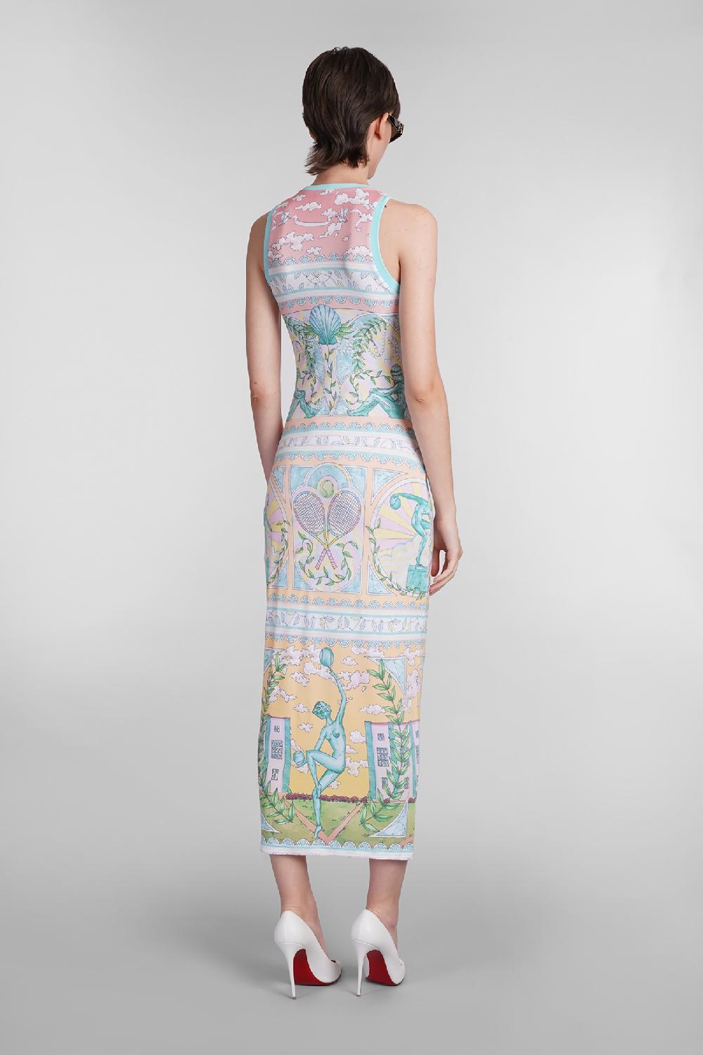 Deliberti Casablanca Abito in viscosa multicolor cod. 402436 - Deliberti The Luxury Shopping Vendita Calda