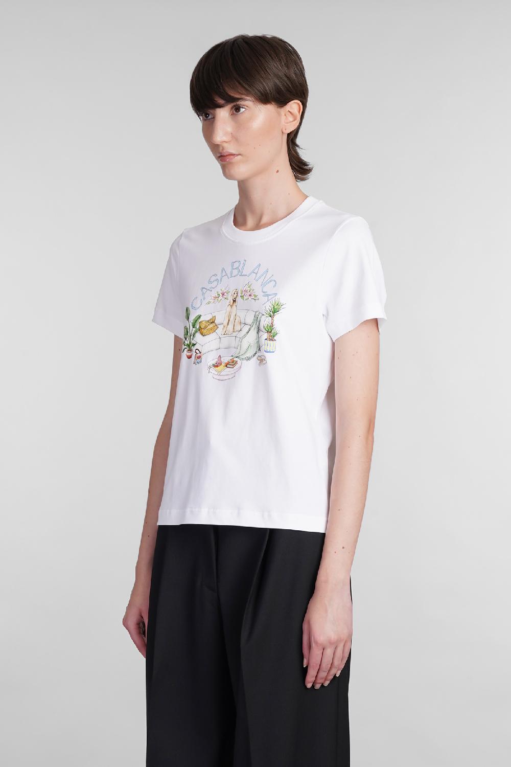 Deliberti Casablanca T-shirt in cotone bianco cod. 402439 - Deliberti The Luxury Shopping I Più Venduti