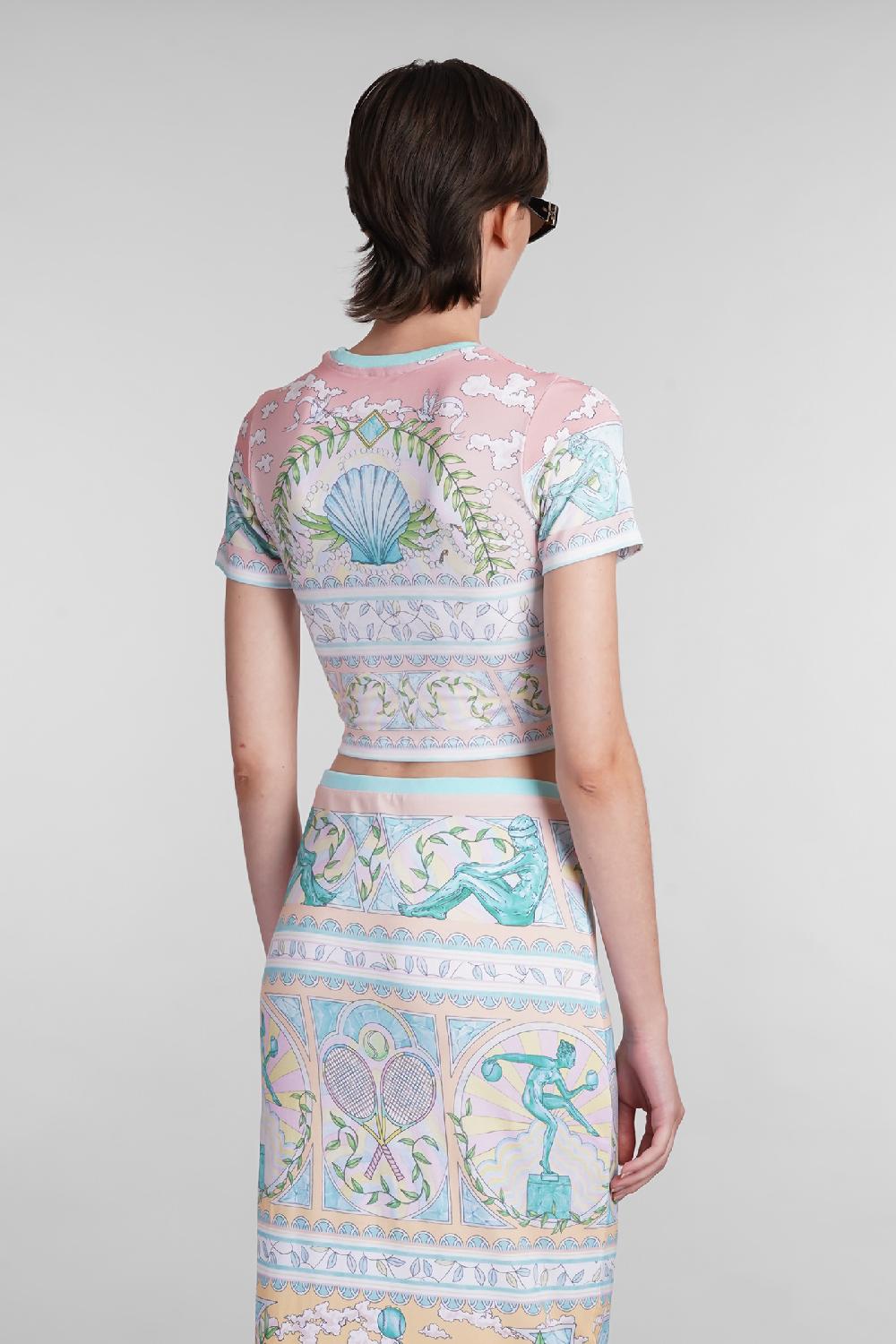 Deliberti Casablanca T-shirt in viscosa multicolor cod. 402440 - Deliberti The Luxury Shopping Vendite Flash