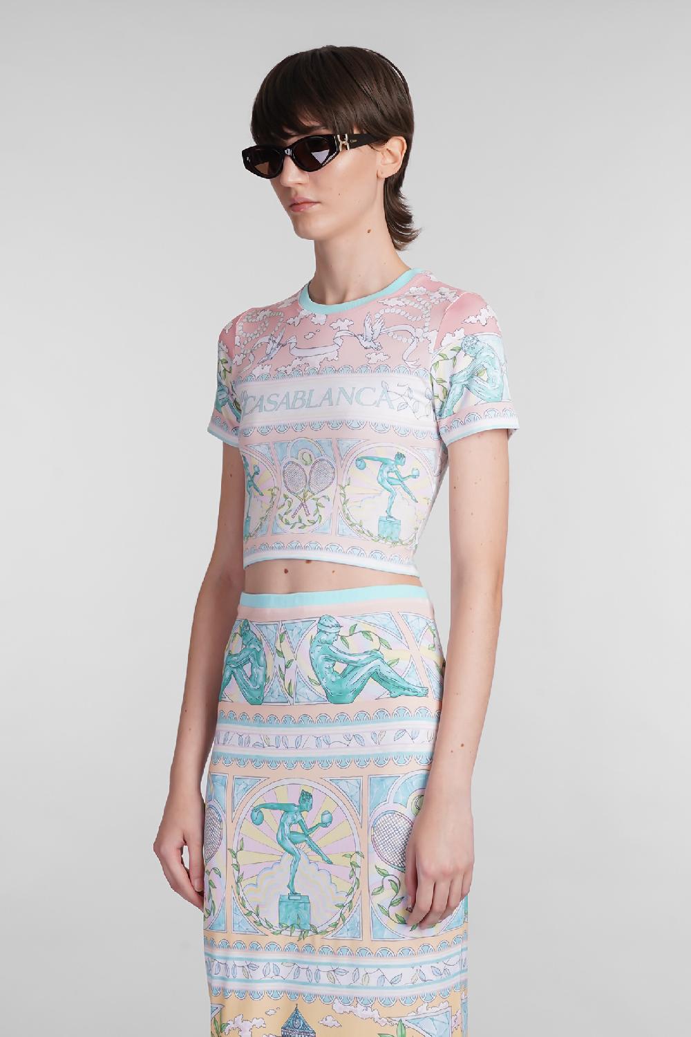 Deliberti Casablanca T-shirt in viscosa multicolor cod. 402440 - Deliberti The Luxury Shopping Vendite Flash