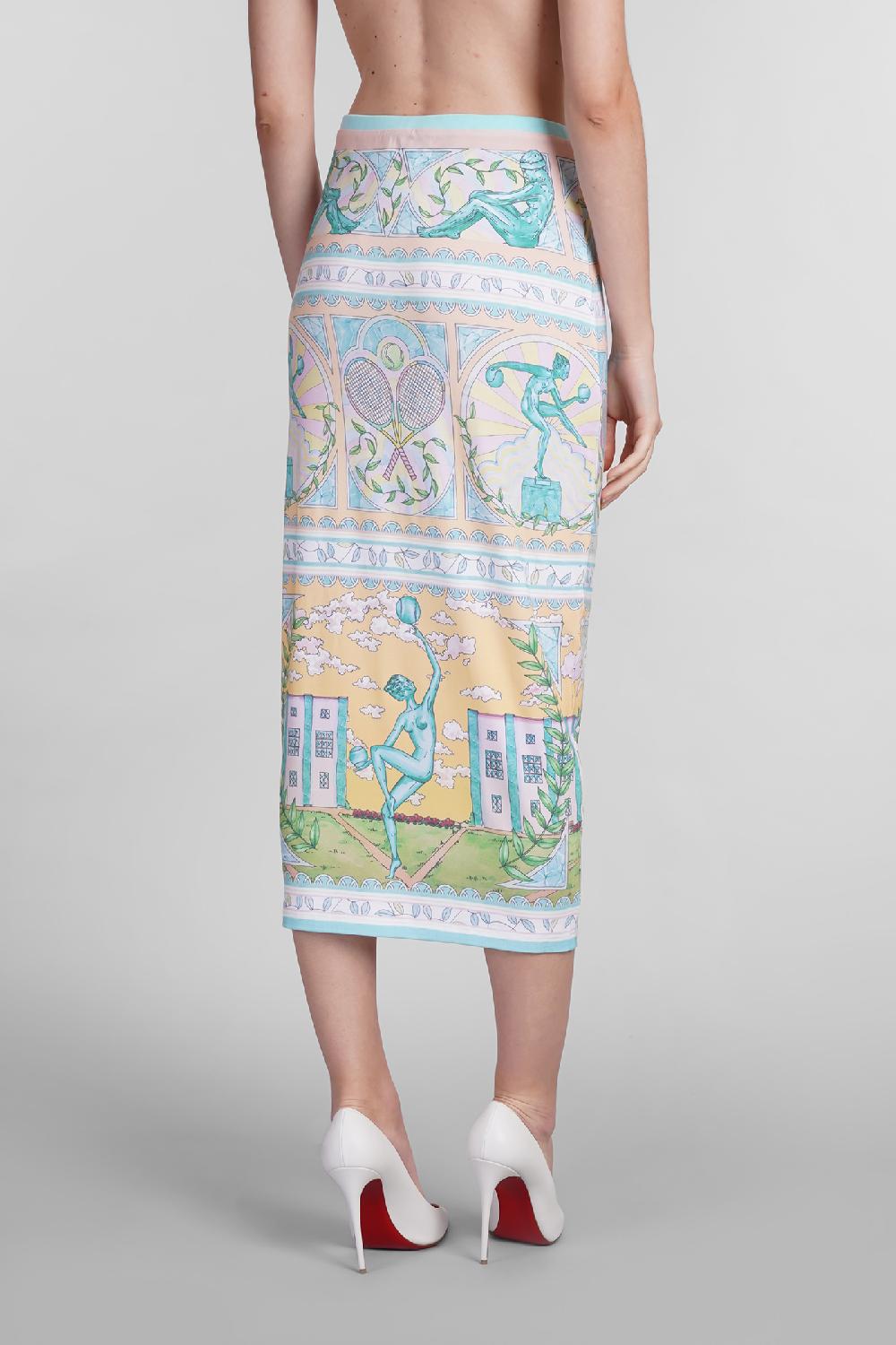 Deliberti Casablanca Gonna in viscosa multicolor cod. 402444 - Deliberti The Luxury Shopping Moda